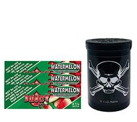 Herb Airtight Container Fresh Kettle with Juicy Jay's Watermelon 1.25 Flavored Hemp Rolling Papers 3 Count DC Crafts Nation- Jolly Roger
