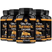 Angry Supplements Ultra Pure Turmeric Curcumin with BioPerine, Black Pepper Extract, 95% Curcuminoids, All Natural Powerful Antioxidant, Non-GMO, Joint Support, Heart Heath, Pain Relief (6-Pack)