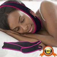 Anti Snore Chin Strap to Help Good Sleep - Advanced Snoring Solution Scientifically Designed - Adjustable Snore Reduction Straps for Men Women (Rose-Straight)