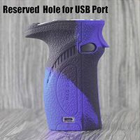 CEOKS for SMOK Mag Grip 100W Silicone Case, Anti-Slip Protective Silicone Case Skin Rubber Cover for SMOK Mag Grip 100W Kit TC Mod Box Rubber case wrap Shield (Purple/Black)