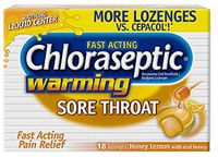Chloraseptic Warming Sore Throat Honey Lemon, 18 Lozenges (1 Pack)