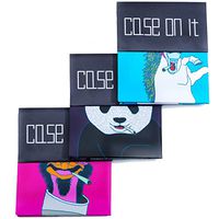 CASE ON IT Folding Rolling Tray. Small, Smell Proof, Easy to Carry with Crazy Designs (Stoned Animals Collection, 3 Units)