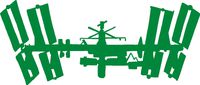 hBARSCI International Space Station Vinyl Decal - 5 Inches - for Cars, Trucks, Windows, Laptops, Tablets, Outdoor-Grade 2.5mil Thick Vinyl - Green