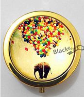 BlackKey Helium Hot Air Balloon Flying Elephant 3-Compartment Decorative Pocket Gift Box Case Organizer for Pill, Color 2-73