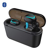 VOANZO Bluetooth 5.0 TWS Wireless Earphone,Wireless in-Ear Headphone,Wireless Sport Bluetooth Headset, Ipx5 Sweatproof Bluetooth Headphones, Mic with 2600mah Charging Case - Black
