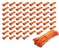 Emergency Zone 9mm Nylon Braided, 50 Foot, Multi-Purpose Camping Rope | Orange (40 Pack)