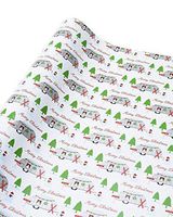 Roobee Happy Camper Christmas Wrapping Paper (100 Sq Ft), 1 count
