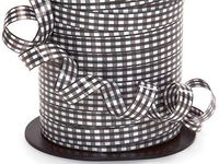 Black and White Buffalo Plaid Curling Ribbon, 3/8 inch X 250 Yards - White Black Gingham Check Ribbon