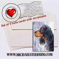 Michael Steddum Gordon Setter Head Study II Note Card Set