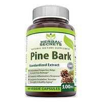 Herbal Secrets Pine bark Extract 100 mg 60 Veggie Capsules-* Antioxidant & Anti-inflammatory Properties * Protection Against Free Radicals * Supports Circulation, Vascular Strength & Healthy Ageing*