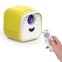 Aibecy Mini LED Video Children Projector Home FamilyTheater Movie Projector 480320 Native Resolution 50000 Hours with Remote Control for Laptop PC TV Gift for Children Friends Family