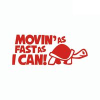 856store Funny Movin'as Fast as I Can Tortoise Car Sticker Cartoon Animal Window Decal