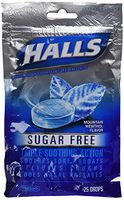 Halls Mentho-Lyptus Drops Sugar Free Mountain Menthol - 25 ct, Pack of 5
