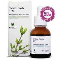 PSC 50 mL 1:20 White Birch (Flower Male Catkins) Extract | Herbal Tincture Cleanse for Immune Support | Homeopathic Immunity Booster for Adults & Kids | Liquid Antioxidant Supplement Organic Vitamin C