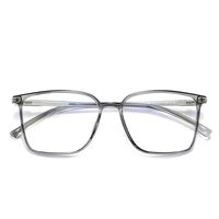 Dollger Blue Light Blocking Glasses Women Men Square Nerd Eyeglasses Frame Lightweight Computer Glasses Grey