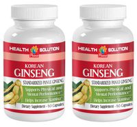 Immune System Booster for Men - Korean Ginseng 350mg - Ginseng Pills for Men - 2 Bottles 120 Capsules