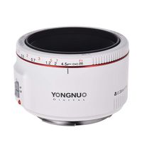 Yongnuo YN50mm F1.8 II Standard Prime Lens Large Aperture Auto Focus 0.35 Closest Focal Length for Canon EOS 70D 5D2 5D3 600D DSLR Camera with Andoer Cleaning Cloth (White)