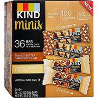 KIND Bar Caramel almond and sea salt & Peanut Butter Dark Chocolate, (Minis Variety Pack, 36 Bars)