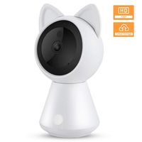 Cloud Smart WiFi Camera,720P HD Cute Cat Security Wireless IP Camera with Enhanced Night Vision Motion Detection Built-in Mic and Speak 2-Way Audio Cloud Storage IR-Cut(US Plug)