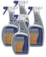 4 PACK Bona Pro Series Wm700051187 Hardwood Floor Cleaner Ready To Use, 32-Ounce Spray