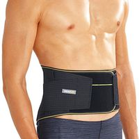 Bracoo Lumbar Brace, Advanced Back Support Belt for Pain Relief, Sciatica & Posture Correction - Powerful Double-Layered Support System for Optimal Stability, Guardian (BP30), Medium