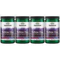 Swanson Mellow Magnesium Drink Combat Stress Support Mood Bone Muscle Nervous System Health Supplement Vegan Non-GMO Sugar Free Magnesium Carbonate 330 mg Powder Raspberry Lemonade