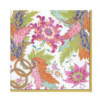 Caspari Tobacco Leaf Paper Luncheon Napkins in Ivory - 20 Per Package