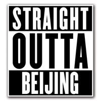 CUSTOMI BEIJING Straight Outta Series Custom Decal Sticker for Car Truck Macbook Laptop Air Pro Vinyl