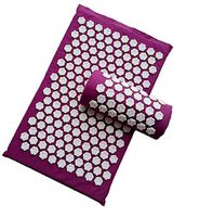 DNDN Acupressure Mat and Pillow Set, Lotus Acupuncture Style Massage Mat & Pillow, Acupuncture Pad for Neck Pain Relief - Reflexology (Purple)