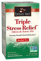 Bravo Tea, Triple Stress Relief Herbal Tea, Caffeine Free, 20 Tea Bags