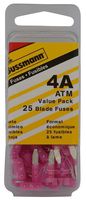 4 Amp Pink Mini/ATM Fuses - (pack of 25)