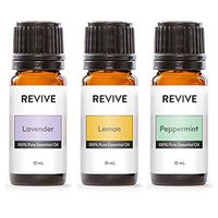 REVIVE Essential Oils Top 3 Kit - 100% Pure Therapeutic Grade, For Diffuser, Humidifier, Massage, Aromatherapy, Skin & Hair Care - Cruelty Free - Unrefined Oils With No Fillers.