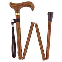 Realistic Wood Designer Folding Adjustable Walking Cane