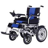 HWZLOIK Wheelchair, Electric Wheelchair Folding Portable Elderly Disabled Intelligent Portable Fully Automatic Four-Wheeled Scooter, Size -117.594cm