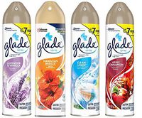 Glade Spray Collection 4 Flavors: Lavender & Peach Blossom, Hawaiian Breeze, Clean Linen & Apple Cinnamon. Pack of 4.