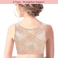 Posture Corrector Support Back Brace for Women,2 Colors Women Back Posture Correction Belt Brace Back Shoulder Support Therapy Belt (L-Beige)
