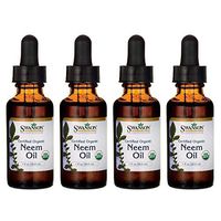 Swanson Neem Oil Certified Organic 1 fl Ounce (29.6 ml) Liquid (4 Pack)