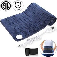 Heating Pad for Back Pain, Large Electric Heating Pad for Cramps Pain Relief, 6 Heat Settings with Auto Shut Off Timer, Moist Heat Therapy Pad for Neck, Shoulder, Knee, Machine Washable, 12 x 24 inch
