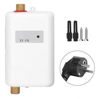 Mumusuki White Mini Tankless Instant Hot Water Heater Bathroom Kitchen Washing for Hot and Cold Dual-use(US 110V)