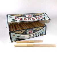 Dragster Organic Rolling Papers with Filter, Pre Rolled Telescopic Adjustable Tubes with Tips, Made from Kraft Rolling Paper with No Glue (Russian Papirosa Tube Style) Gift Box - 100 Pre Rolls