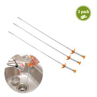 WSN Toilet Dredge,Flexible Grabber Pickup Tool Extra Long Retractable Claw Retriever Stick Use to Grab Trash A Drain Auger to Unclog Hair from Drains,61.5cm