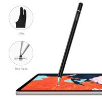 JOYROOM Capacitive Stylus Pen for Touch Screens, Disc Tip and High Sensitivity, with Replacement Tips, for Touch Screen Devices Tablet, Smartphone, Apple Pen, iPad Pen (Black)