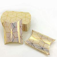Small Gold Party Favors Boxes Candy Treat Boxes Bulk Gift Boxes Baby Shower Wedding Bridal Shower Birthday Party Boxes Supplies, 50pc
