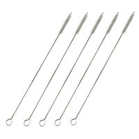 Tonsee Reusable Stainless Steel Drinking Straws Cleaning Brush Cleans Sippy Cup For Water Bottles With Handle