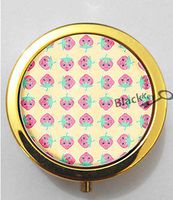 BlackKey Strawberry Pattern 3-Compartment Decorative Pocket Gift Box Case Organizer for Pill, Color 2 -889