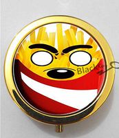 BlackKey Fast Food - Fries Pattern 3-Compartment Decorative Pocket Gift Box Case Organizer for Pill, Color 2 -1132