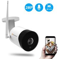 Fisheye WiFi Security Camera, Jennov Wireless IP Security Camera Outdoor Weatherproof & Indoor Baby Monitor with 2-Way Audio Night Vision for Kids Pets Elderly Home Surveillance 180-Degree Large View