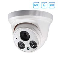 5MP Dome PoE Camera 2592x1944 Super HD 3.6mm Lens Audio Indoor Video Surveillance Home IP Security IR Night Vision Motion Detection