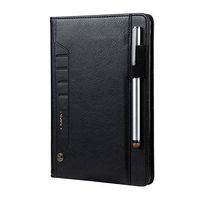 TechCode Galaxy Tab A 10.5 2018 Case, Slim Fit Premium PU Leather Smart Stand Wallet Case with Pen Holder Card Slots Auto Sleep/Wake Cover for Samsung Galaxy Tab A 10.5 SM-T590/ SM-T595 2018, Black