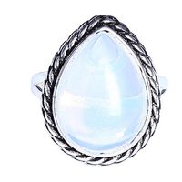 Meolin Teardrop Ring Moonstone Pear rings Finger Jewelry,Zinc Alloy,Size6